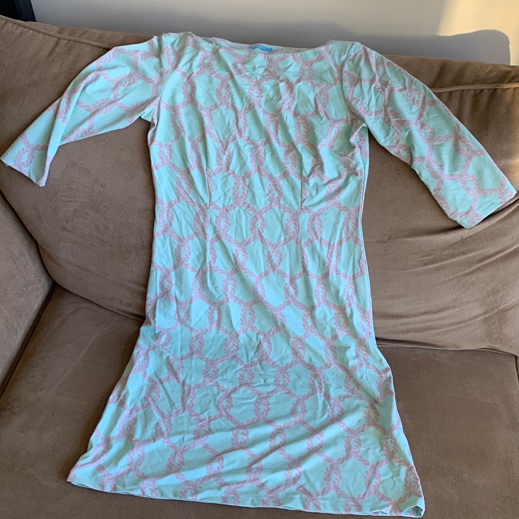 Classic J.Mclaughlin 3/4 Sleeve Sophia Dress In Catalina Cloth!